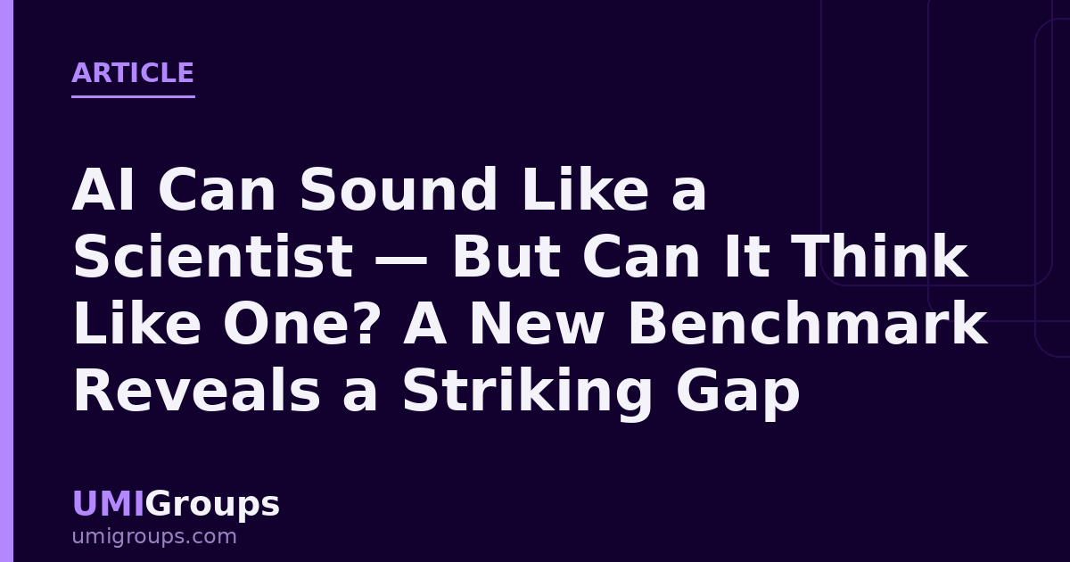 AI Can Sound Like a Scientist — But Can It Think Like One? A New Benchmark Reveals a Striking Gap