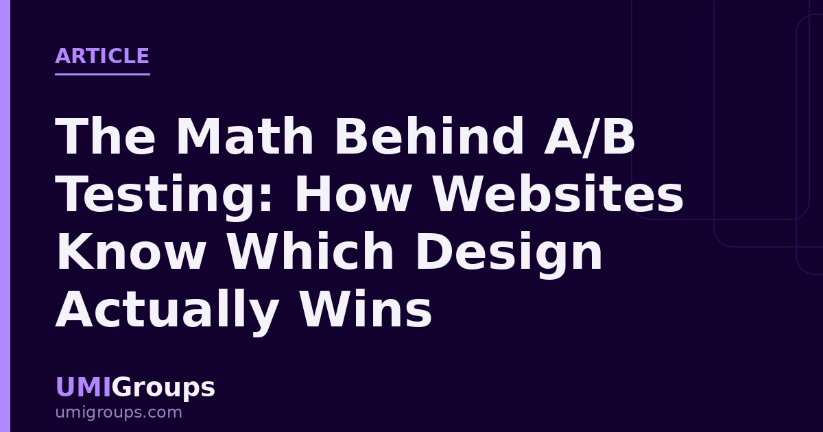 The Math Behind A/B Testing: How Websites Know Which Design Actually Wins