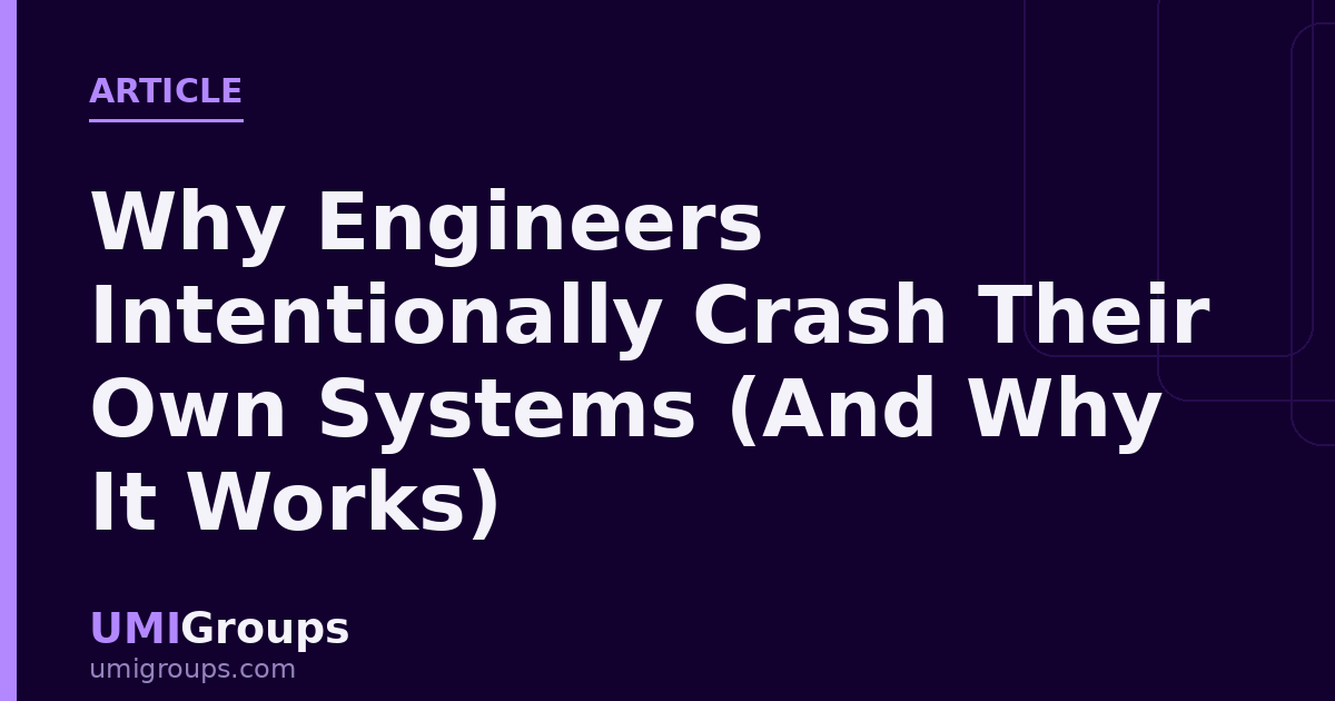 Why Engineers Intentionally Crash Their Own Systems (And Why It Works)